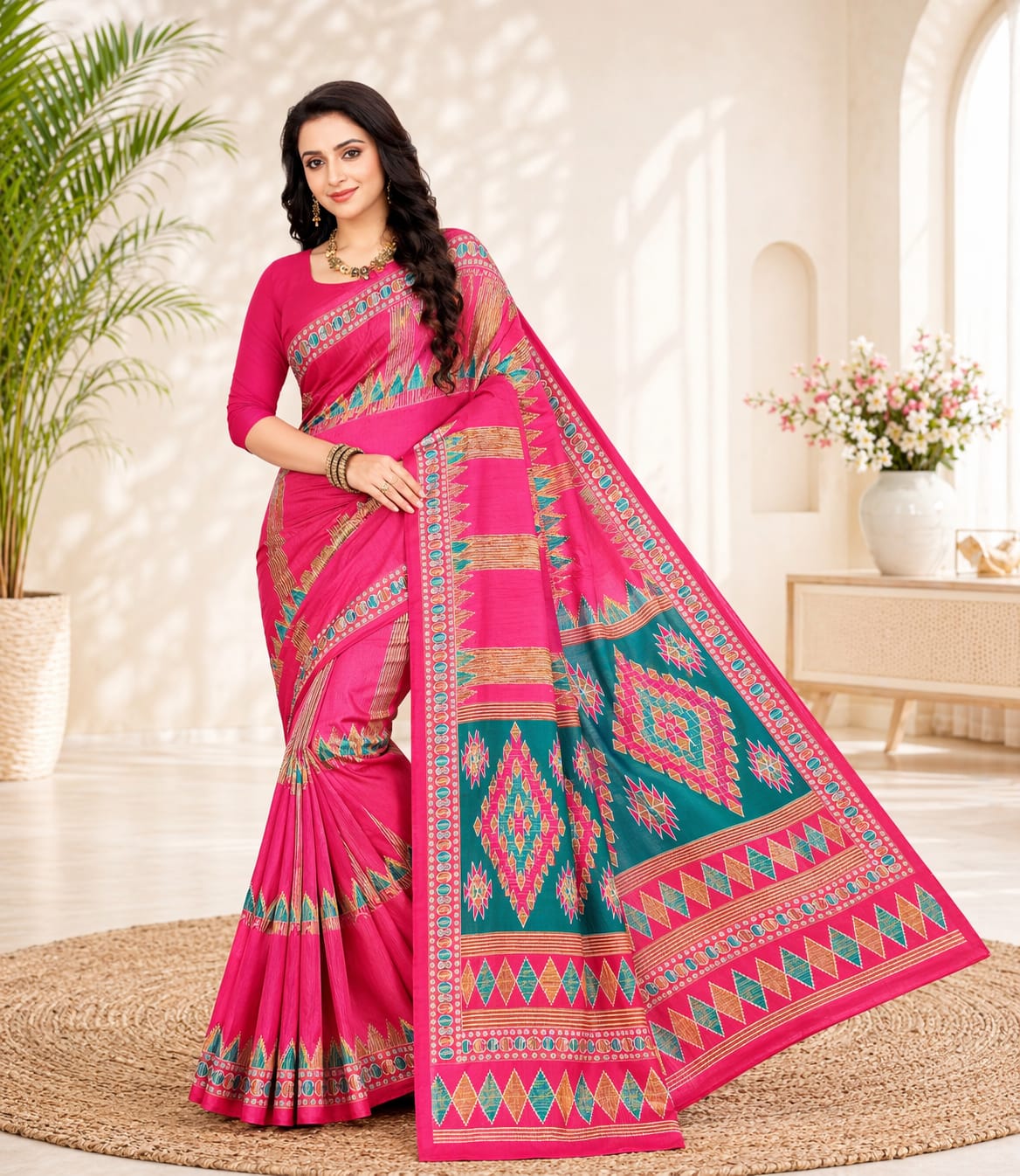 Printed  cotton Saree