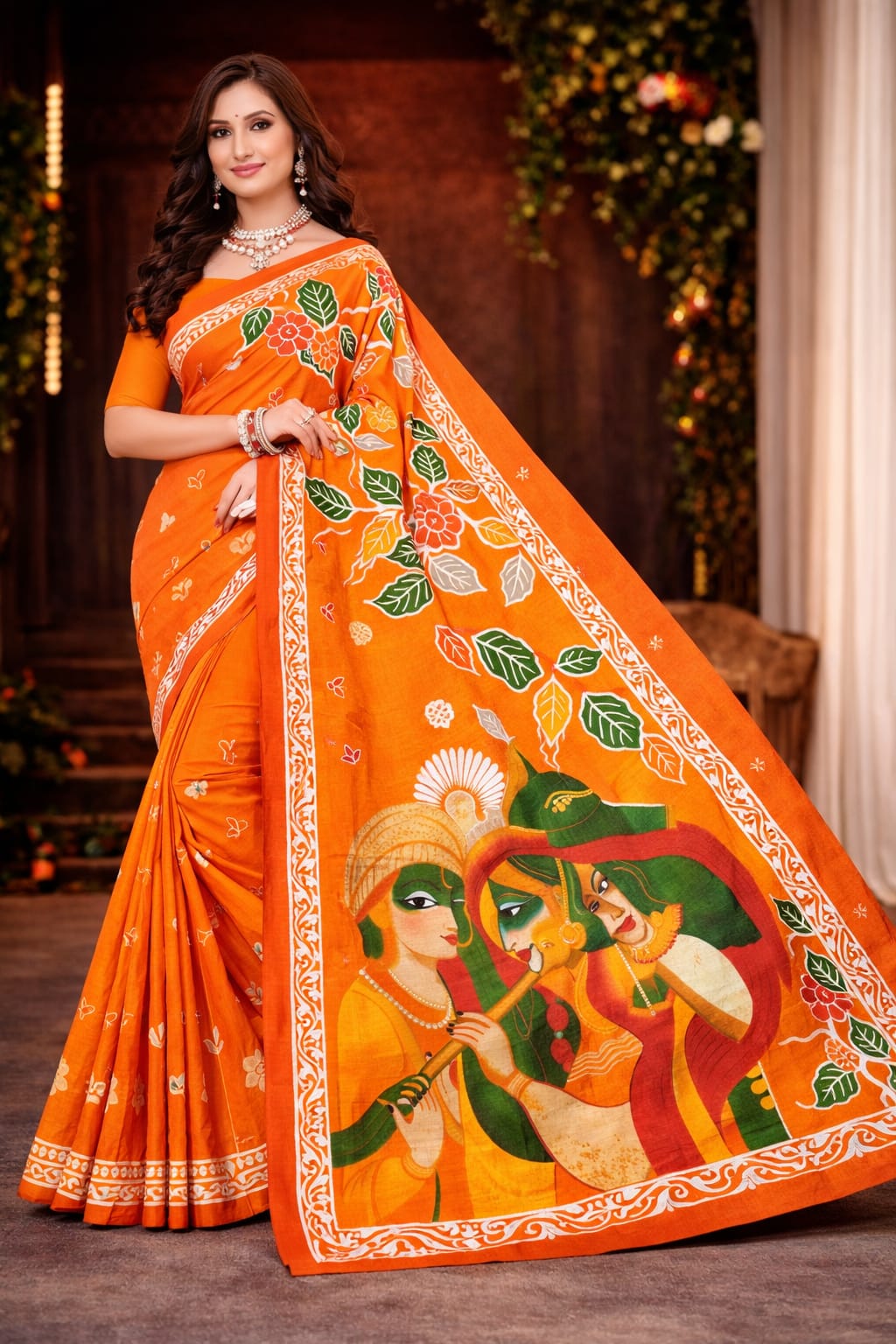 Printed  cotton Saree