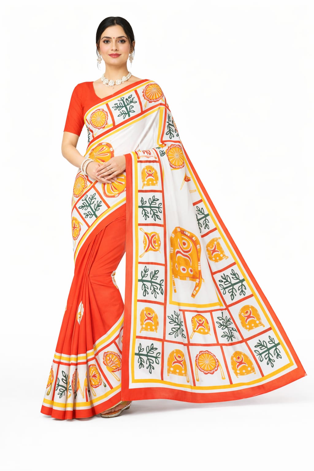 Printed  cotton Saree